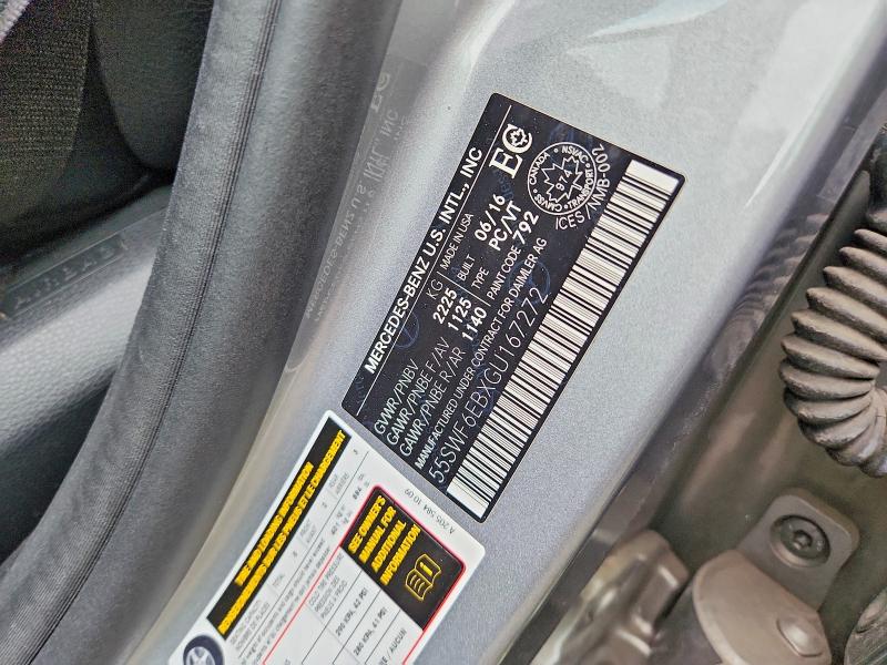 Продаж на аукціоні авто 2016 Mercedes-benz C, vin: 55SWF6EBXGU167272, номер лоту: 62385066
