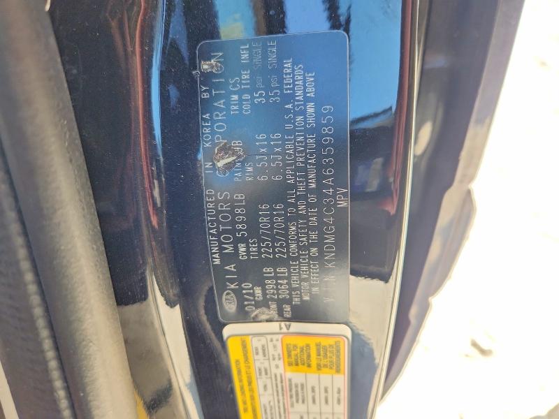 Продаж на аукціоні авто 2010 Kia Sedona, vin: KNDMG4C34A6359859, номер лоту: 67160226