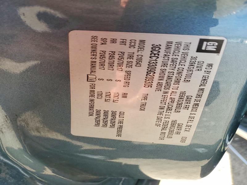 2009 Chevrolet Silverado მანქანა იყიდება აუქციონზე, vin: 3GCEC13309G209305, აუქციონის ნომერი: 62883206