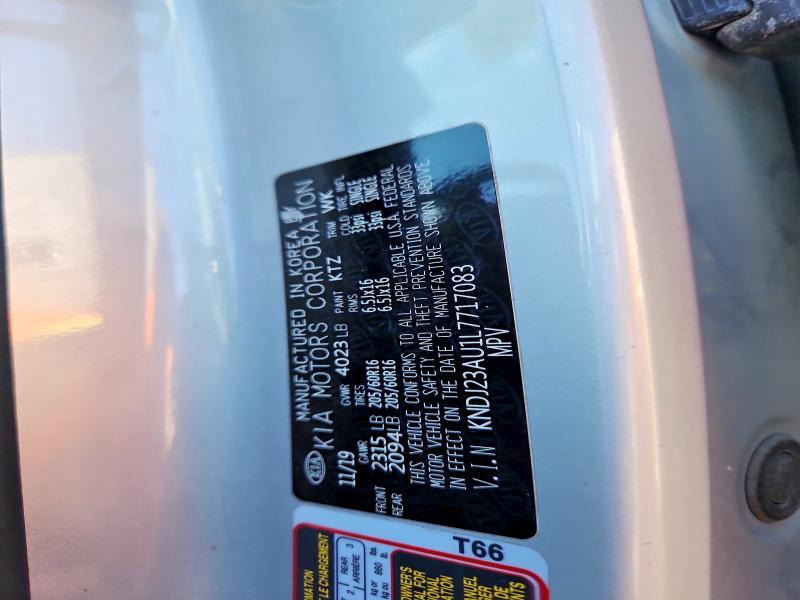 65455576 :رقم المزاد ، KNDJ23AU1L7717083 vin ، 2020 Kia Soul مزاد بيع