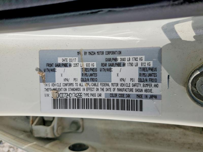 2017 Mazda Cx-3 მანქანა იყიდება აუქციონზე, vin: JM1DKDD72H0174299, აუქციონის ნომერი: 63825686