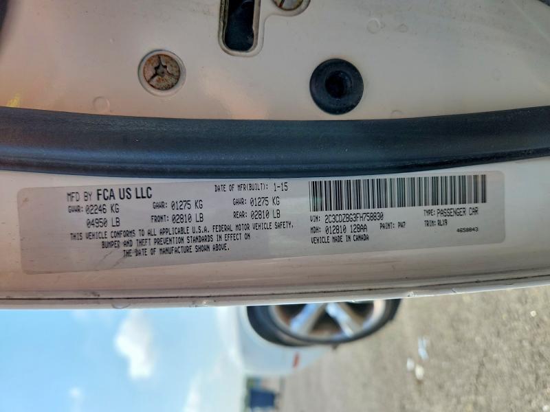 2015 Dodge Challenger მანქანა იყიდება აუქციონზე, vin: 2C3CDZBG3FH758830, აუქციონის ნომერი: 64014376