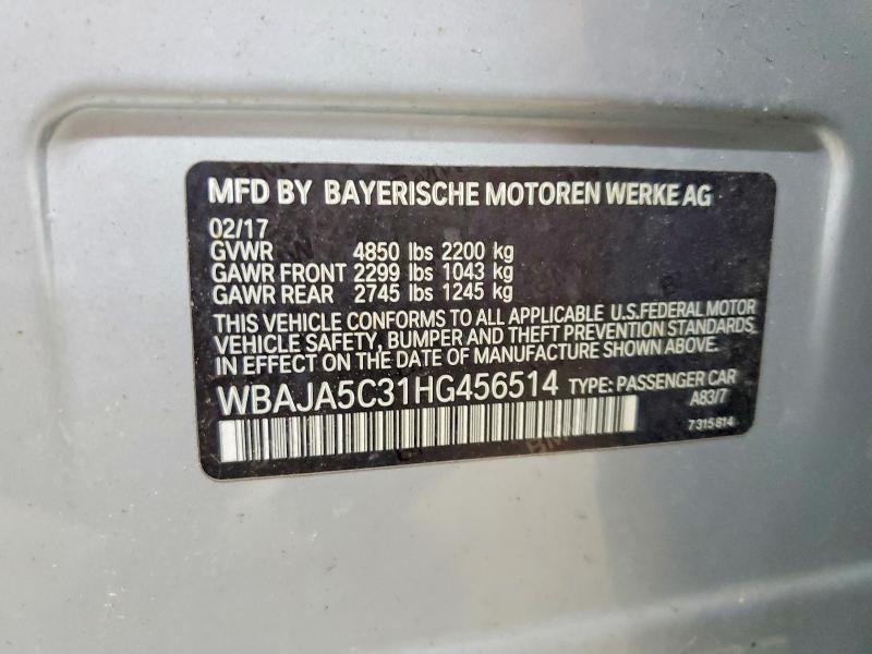 Продаж на аукціоні авто 2017 Bmw 530, vin: WBAJA5C31HG456514, номер лоту: 66003306