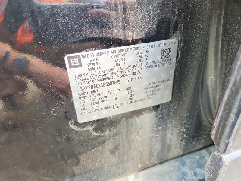 Aukcja sprzedaży 2016 Cadillac Srx, vin: 3GYFNEE38GS587685, numer aukcji: 64711776