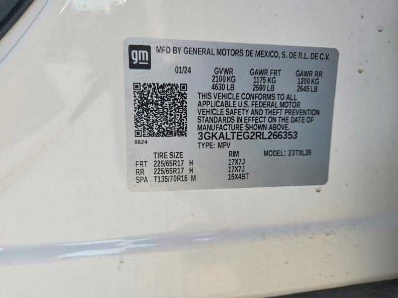 Aukcja sprzedaży 2024 Gmc Terrain, vin: 3GKALTEG2RL266353, numer aukcji: 66196736