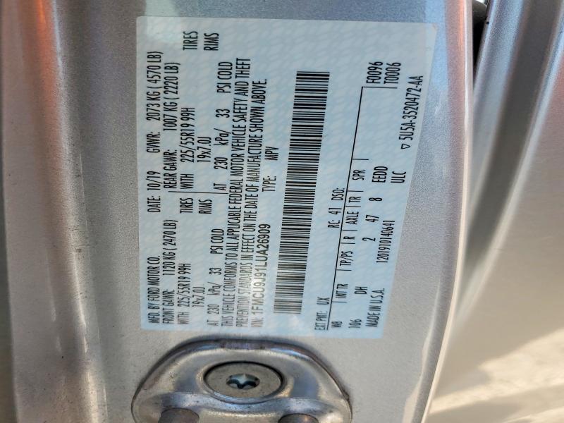 Продаж на аукціоні авто 2020 Ford Escape, vin: 1FMCU9J91LUA26909, номер лоту: 66407426
