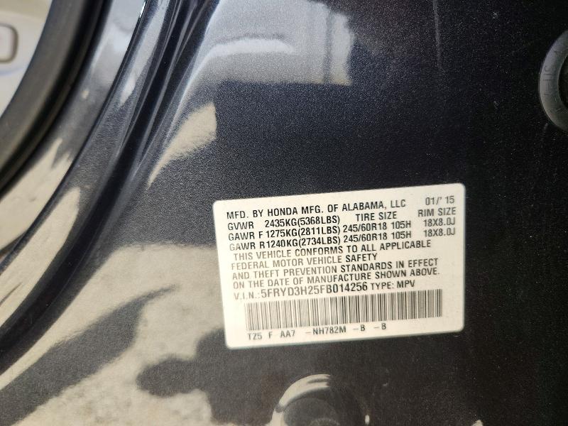 Продажа на аукционе авто 2015 Acura Mdx, vin: 5FRYD3H25FB014256, номер лота: 62341366