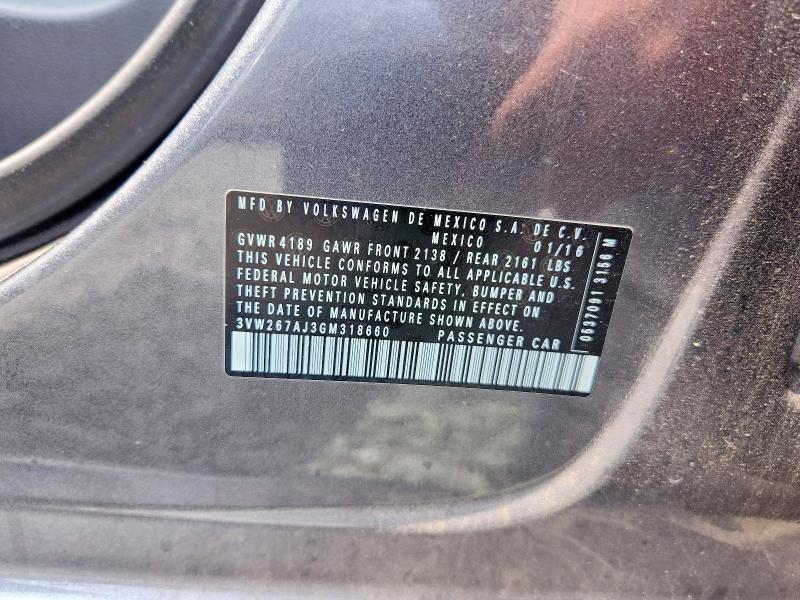 Продажа на аукционе авто 2016 Volkswagen Jetta, vin: 3VW267AJ3GM318660, номер лота: 63917696