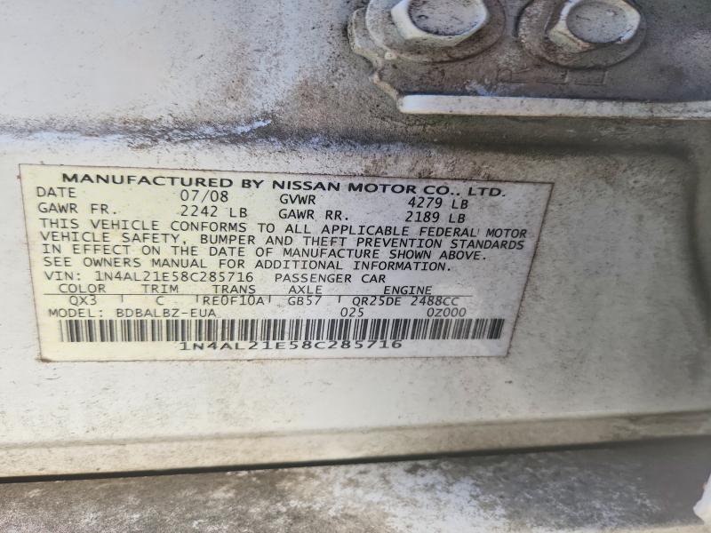 Aukcja sprzedaży 2008 Nissan Altima, vin: 1N4AL21E58C285716, numer aukcji: 65515926
