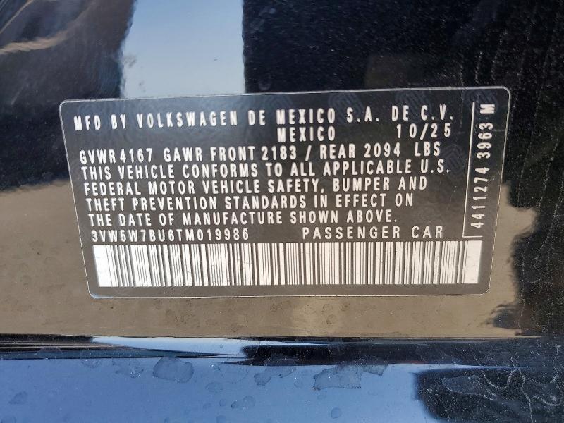 Продажа на аукционе авто 2026 Volkswagen Jetta, vin: 3VW5W7BU6TM019986, номер лота: 65696116