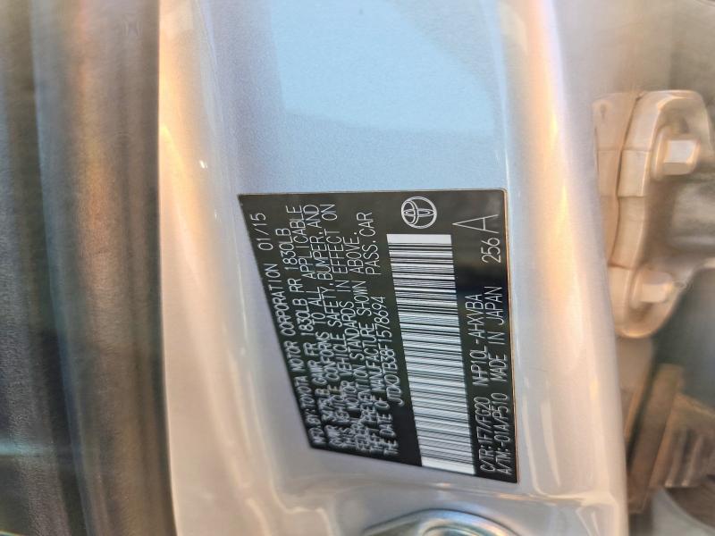 2015 Toyota Prius C მანქანა იყიდება აუქციონზე, vin: JTDKDTB38F1578694, აუქციონის ნომერი: 63305006