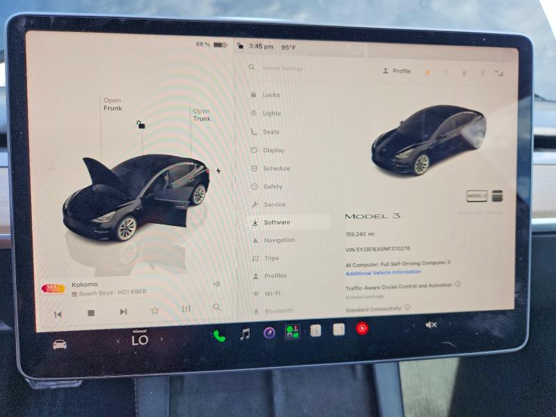 Продаж на аукціоні авто 2022 Tesla Model 3, vin: 5YJ3E1EA5NF370276, номер лоту: 66231146
