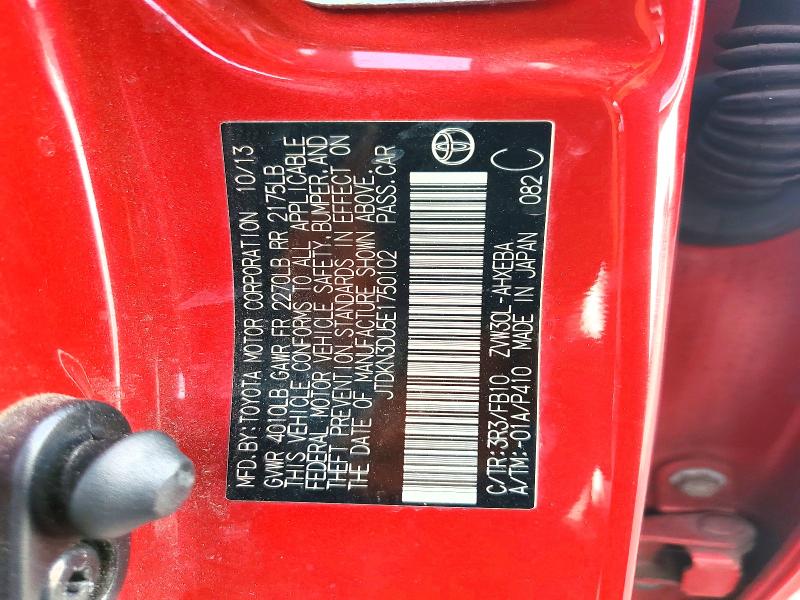 64801096 :رقم المزاد ، JTDKN3DU5E1750102 vin ، 2014 Toyota Prius مزاد بيع