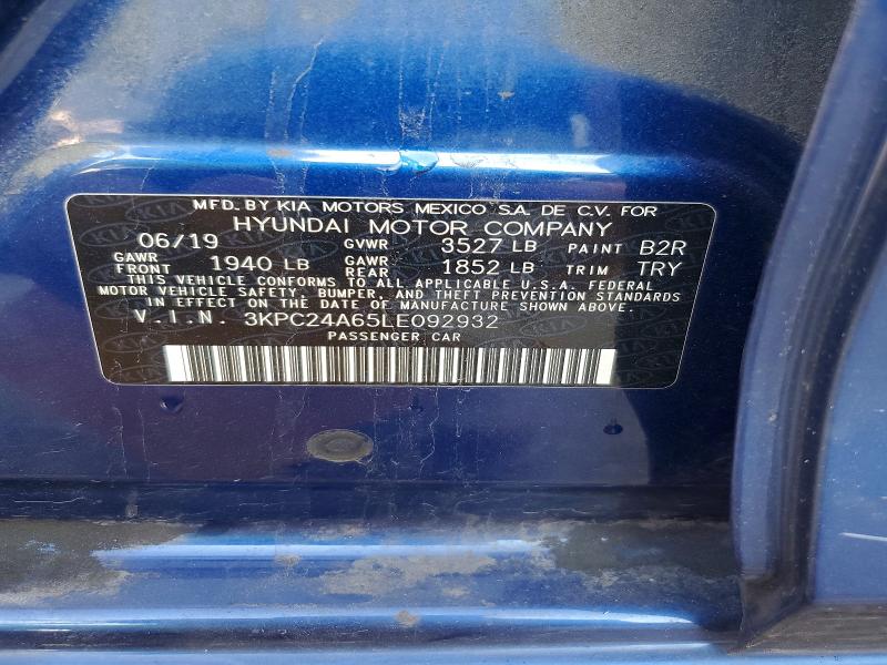 Продаж на аукціоні авто 2020 Hyundai Accent, vin: 3KPC24A65LE092932, номер лоту: 66713436