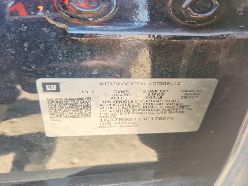 Продаж на аукціоні авто 2018 Chevrolet Malibu, vin: 1G1ZB5ST1JF178075, номер лоту: 66798446