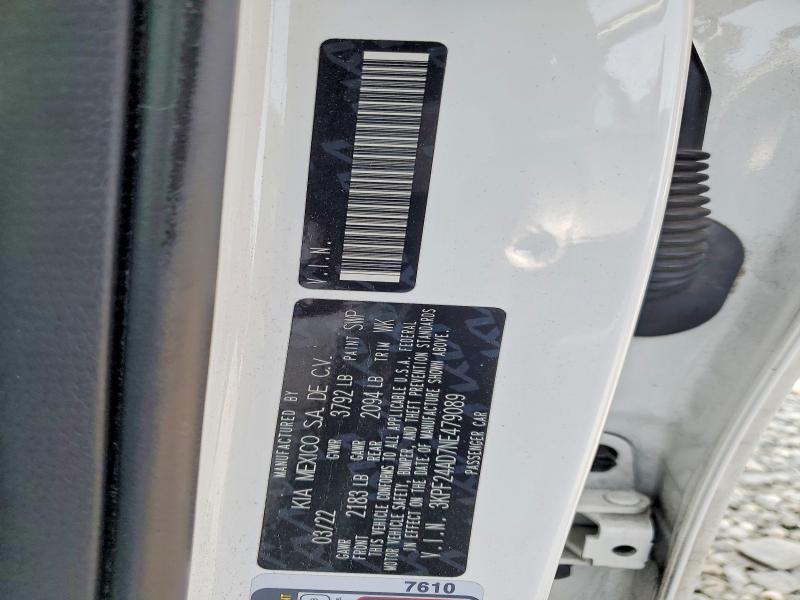 Aukcja sprzedaży 2022 Kia Forte, vin: 3KPF24AD7NE479089, numer aukcji: 64526516