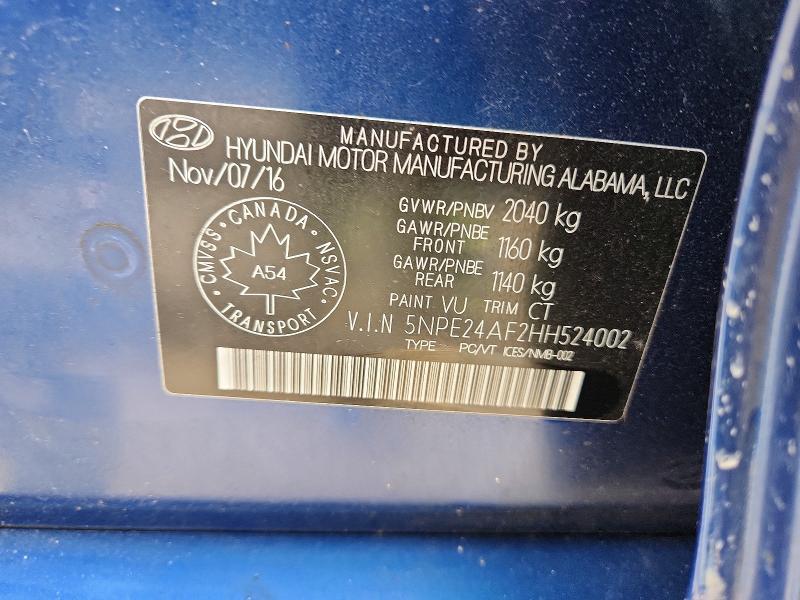 Продажа на аукционе авто 2017 Hyundai Sonata, vin: 5NPE24AF2HH524002, номер лота: 64519456