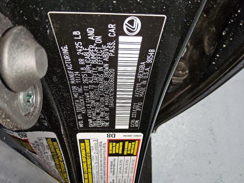 Aukcja sprzedaży 2025 Lexus Es 300h, vin: 58ADA1C18SU060620, numer aukcji: 65450446