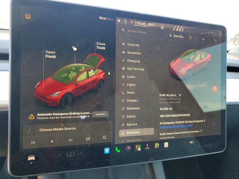64497396 :رقم المزاد ، 7SAYGAEE3NF546408 vin ، 2022 Tesla Model Y مزاد بيع