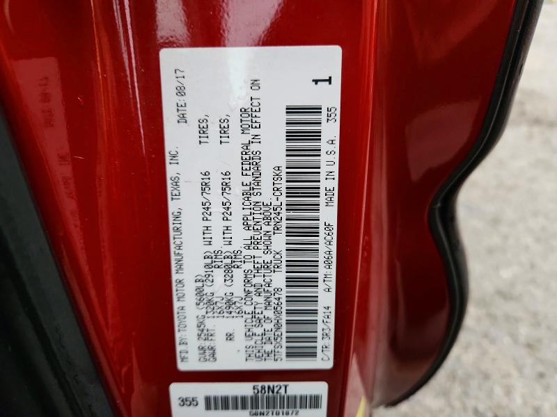 2017 Toyota Tacoma მანქანა იყიდება აუქციონზე, vin: 5TFSX5EN0HX056478, აუქციონის ნომერი: 64479296
