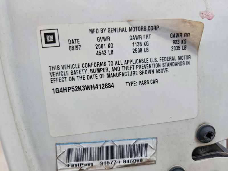 Aukcja sprzedaży 1998 Buick Lesabre, vin: 1G4HP52K3WH412834, numer aukcji: 63686846