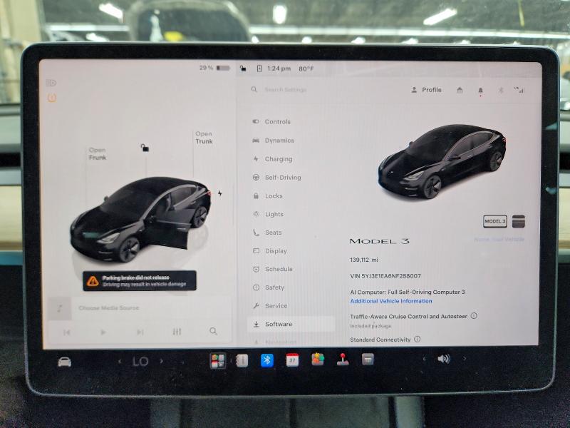 66198756 :رقم المزاد ، 5YJ3E1EA6NF288007 vin ، 2022 Tesla Model 3 مزاد بيع