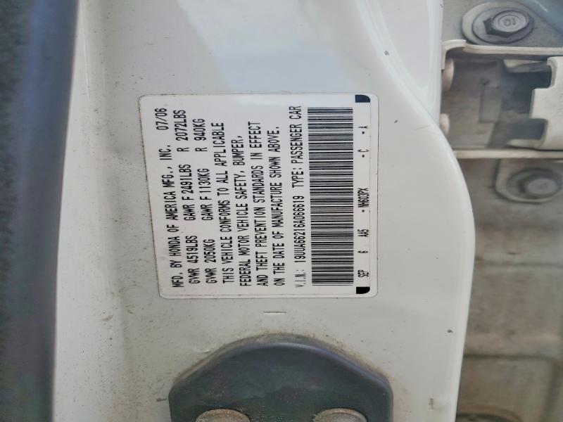 67013306 :رقم المزاد ، 19UUA66216A066619 vin ، 2006 Acura 3.2tl مزاد بيع