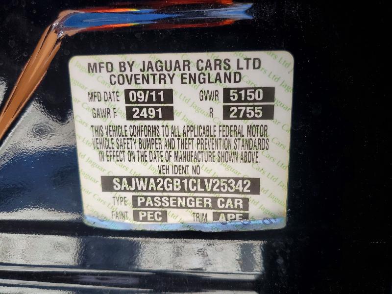 Продаж на аукціоні авто 2012 Jaguar Xjl, vin: SAJWA2GB1CLV25342, номер лоту: 63809126