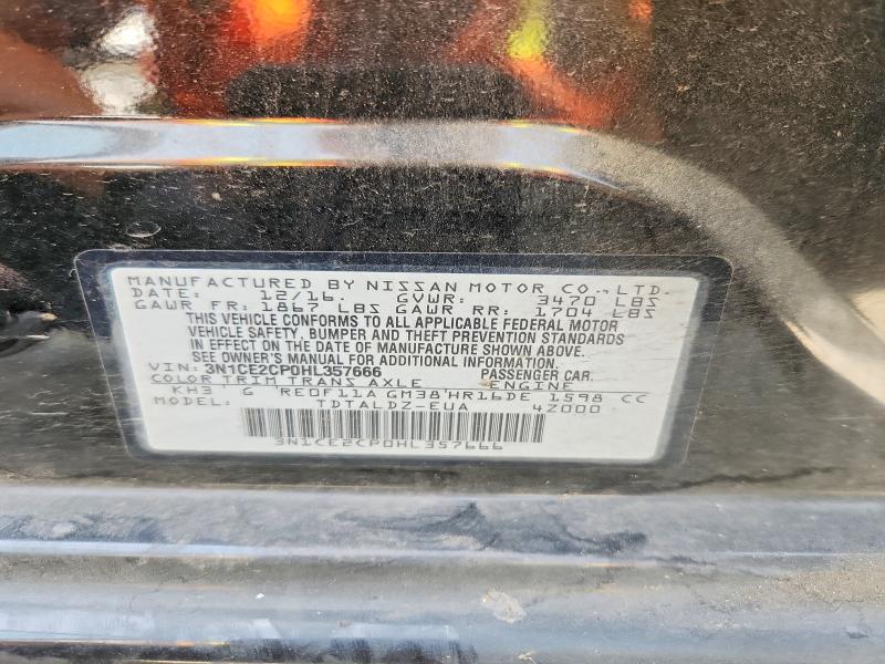Продажа на аукционе авто 2017 Nissan Versa Note, vin: 3N1CE2CP0HL357666, номер лота: 64502626