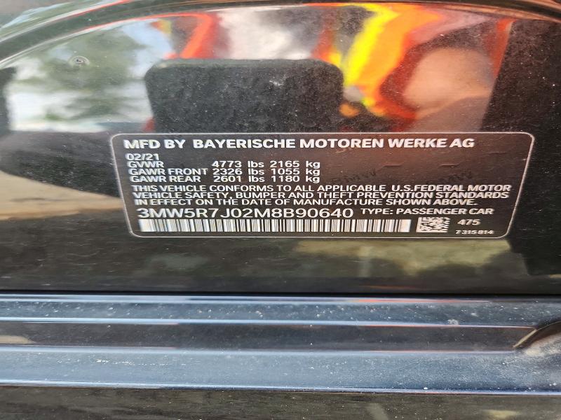 Aukcja sprzedaży 2021 Bmw 330xi, vin: 3MW5R7J02M8B90640, numer aukcji: 66599226