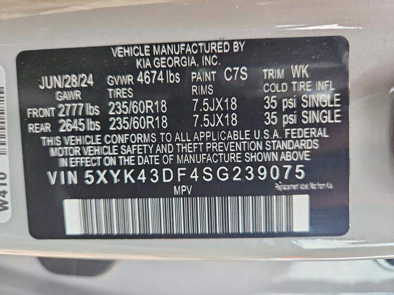 Aukcja sprzedaży 2025 Kia Sportage, vin: 5XYK43DF4SG239075, numer aukcji: 63872966