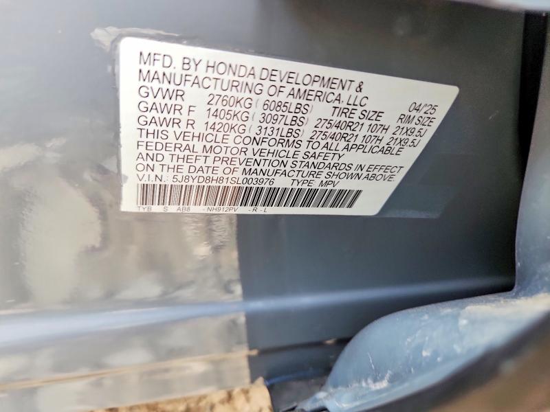 Продаж на аукціоні авто 2025 Acura Mdx, vin: 5J8YD8H81SL003976, номер лоту: 66793246