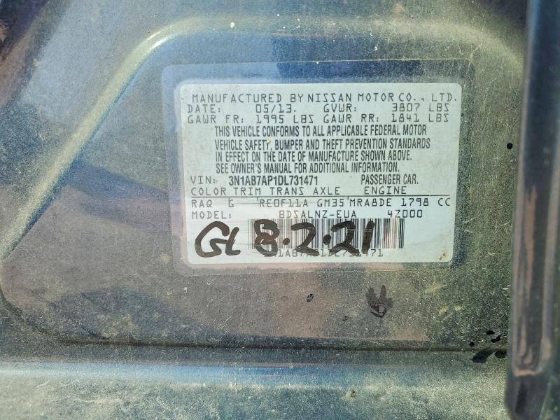 Продажа на аукционе авто 2013 Nissan Sentra, vin: 3N1AB7AP1DL731471, номер лота: 64943576