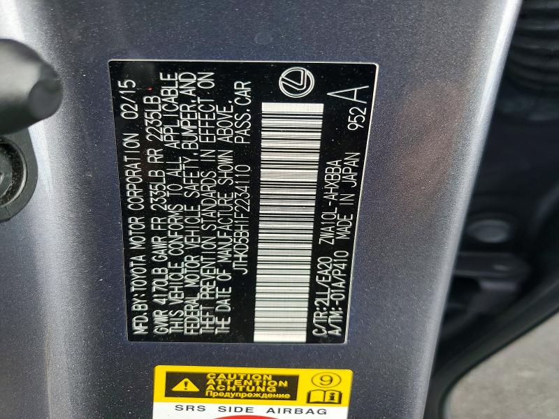 Продажа на аукционе авто 2015 Lexus Ct, vin: JTHKD5BH1F2234110, номер лота: 66245806