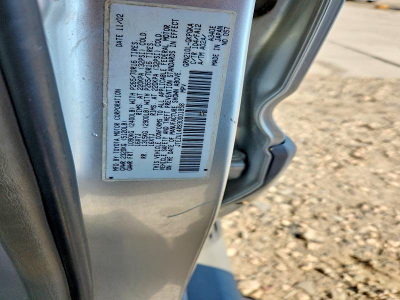 Aukcja sprzedaży 2003 Toyota 4runner, vin: JTEZU14R830001858, numer aukcji: 63954576
