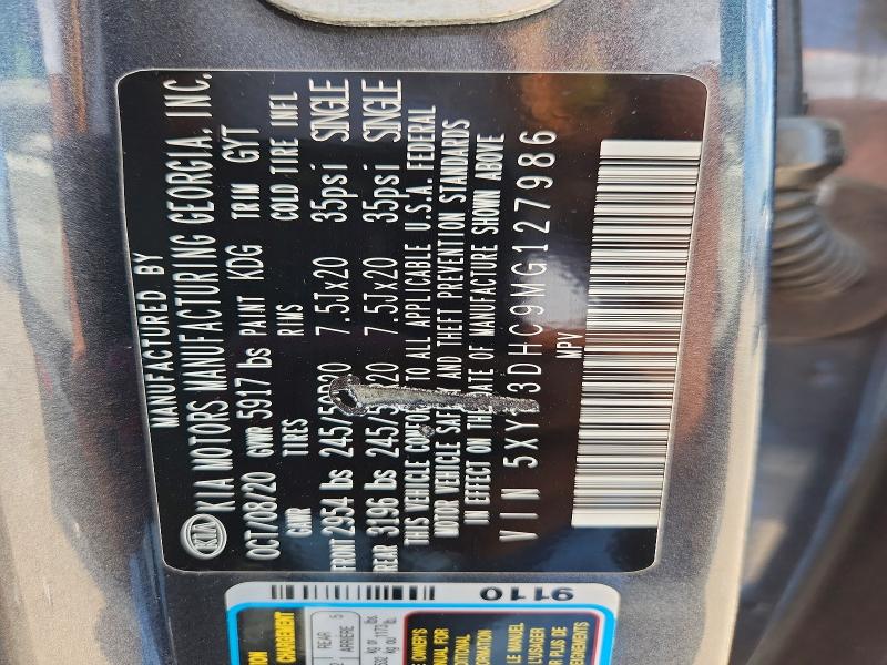 63884966 :رقم المزاد ، 5XYP3DHC9MG127986 vin ، 2021 Kia Telluride مزاد بيع