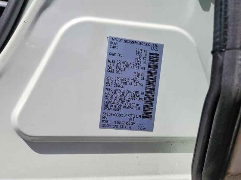 Продажа на аукционе авто 2024 Nissan Pathfinder, vin: 5N1DR3CCXRC237309, номер лота: 63851676