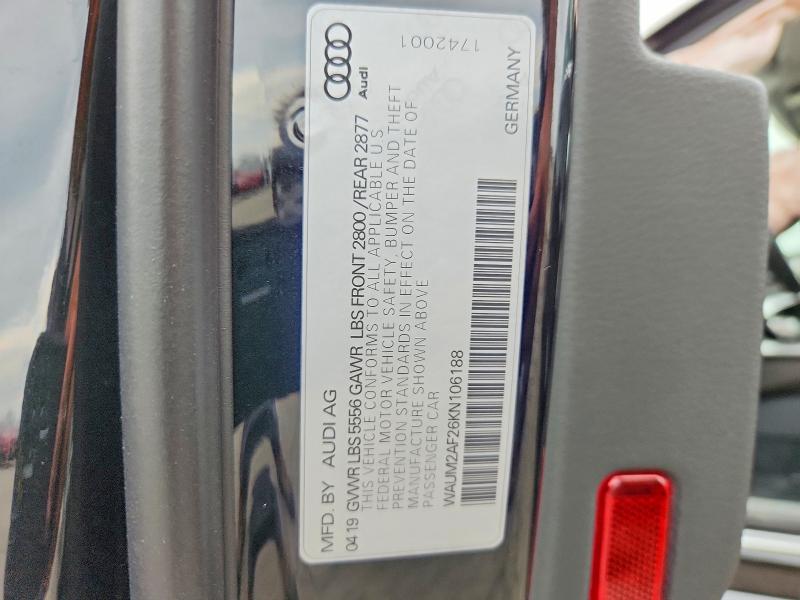 Aukcja sprzedaży 2019 Audi A6, vin: WAUM2AF26KN106188, numer aukcji: 67175716