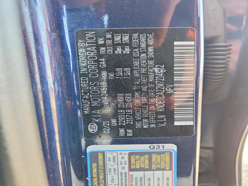 64002396 :رقم المزاد ، KNDETCA22M7214922 vin ، 2021 Kia Seltos مزاد بيع