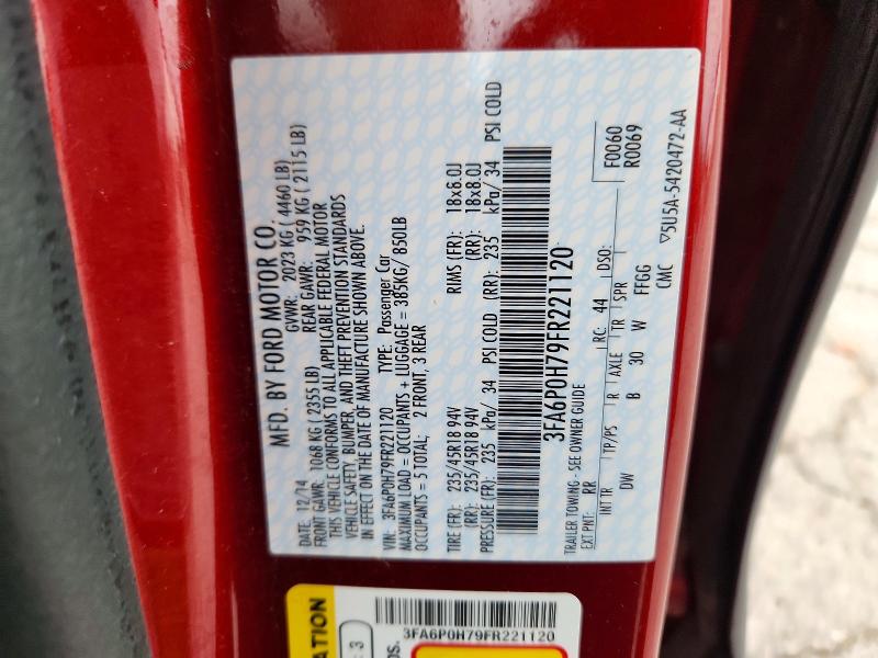 67256596 :رقم المزاد ، 3FA6P0H79FR221120 vin ، 2015 Ford Fusion مزاد بيع