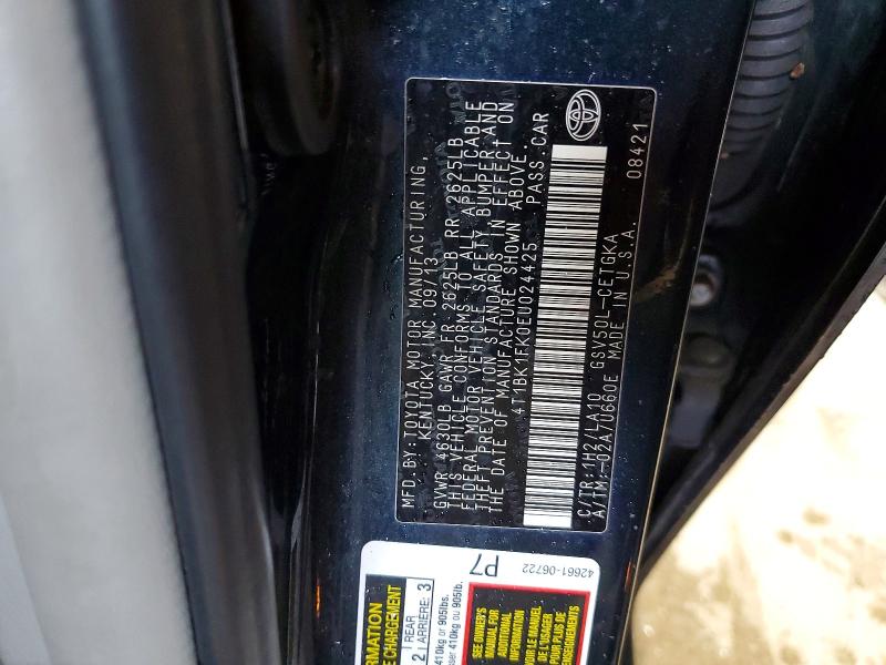 Продажа на аукционе авто 2014 Toyota Camry, vin: 4T1BK1FK0EU024425, номер лота: 66637846