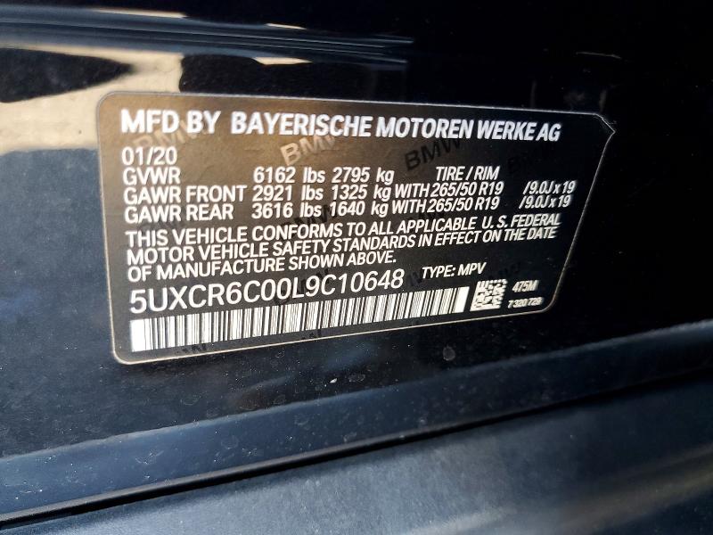 Aukcja sprzedaży 2020 Bmw X5, vin: 5UXCR6C00L9C10648, numer aukcji: 65917196