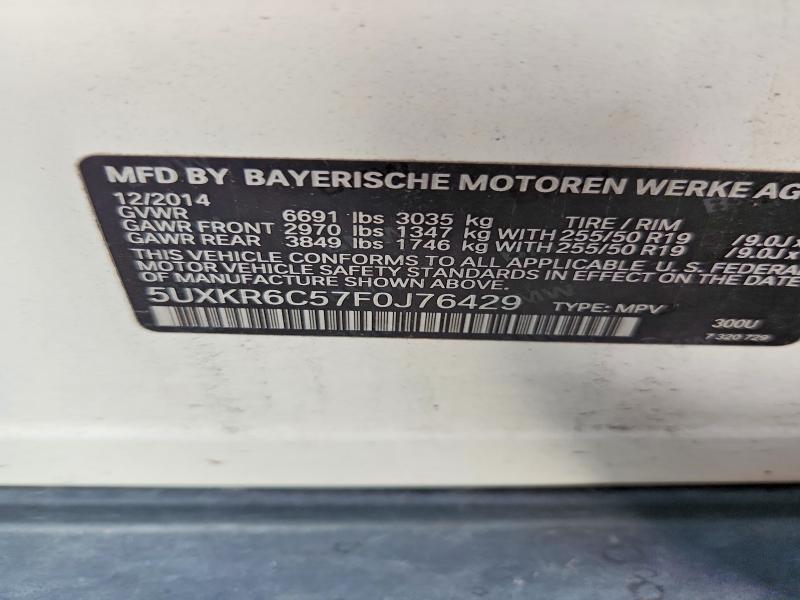 Aukcja sprzedaży 2015 Bmw X5, vin: 5UXKR6C57F0J76429, numer aukcji: 64412866