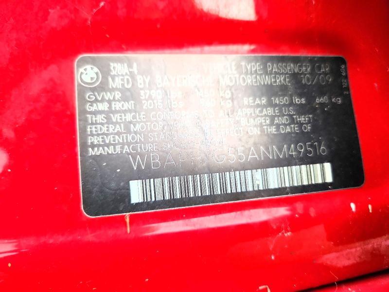 Aukcja sprzedaży 2010 Bmw 328, vin: WBAPH7G55ANM49516, numer aukcji: 65724596