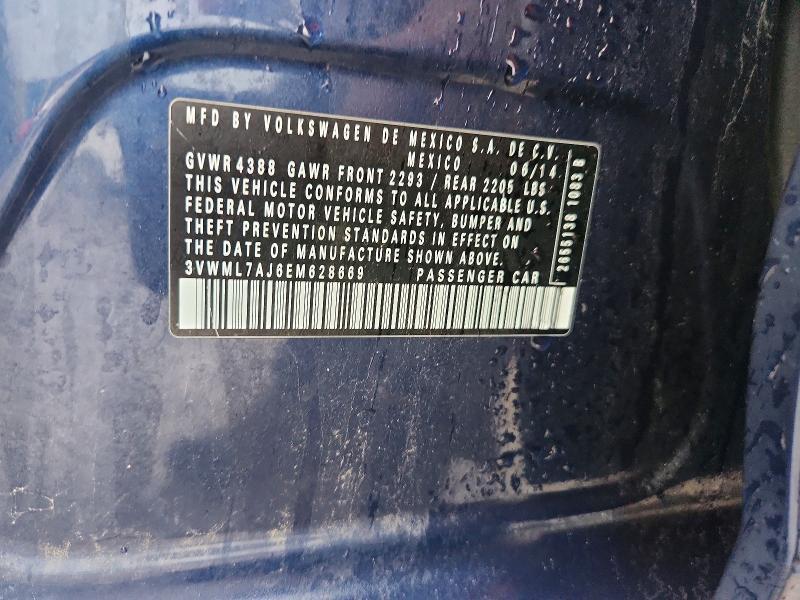 Продаж на аукціоні авто 2014 Volkswagen Jetta, vin: 3VWML7AJ6EM628669, номер лоту: 64555126