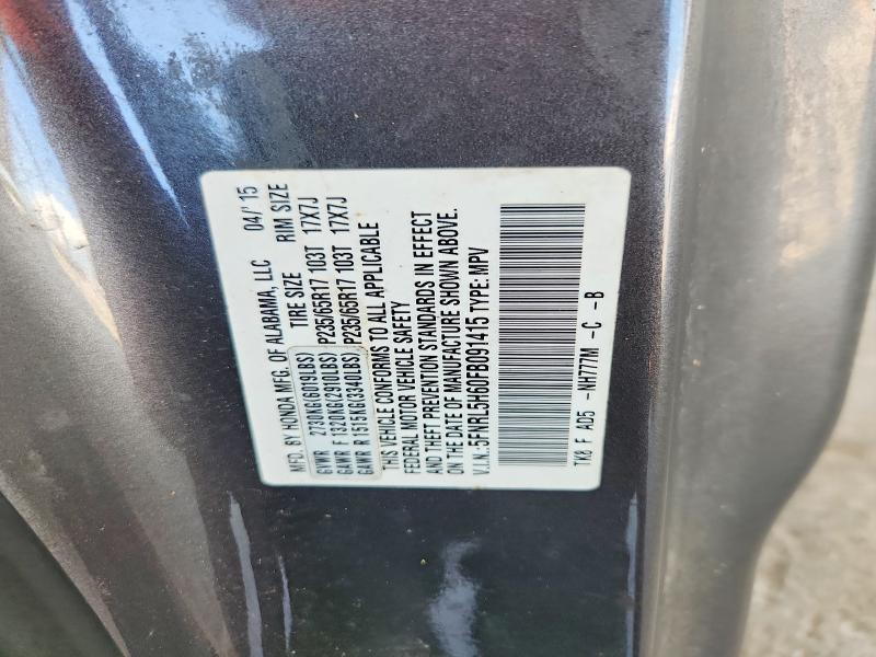 Aukcja sprzedaży 2015 Honda Odyssey, vin: 5FNRL5H60FB091415, numer aukcji: 63756386