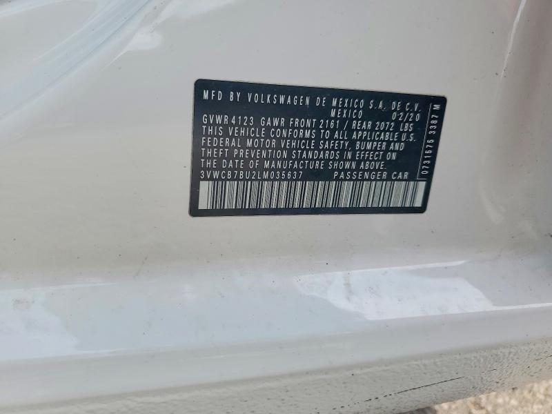 Aukcja sprzedaży 2020 Volkswagen Jetta, vin: 3VWCB7BU2LM035637, numer aukcji: 64223406