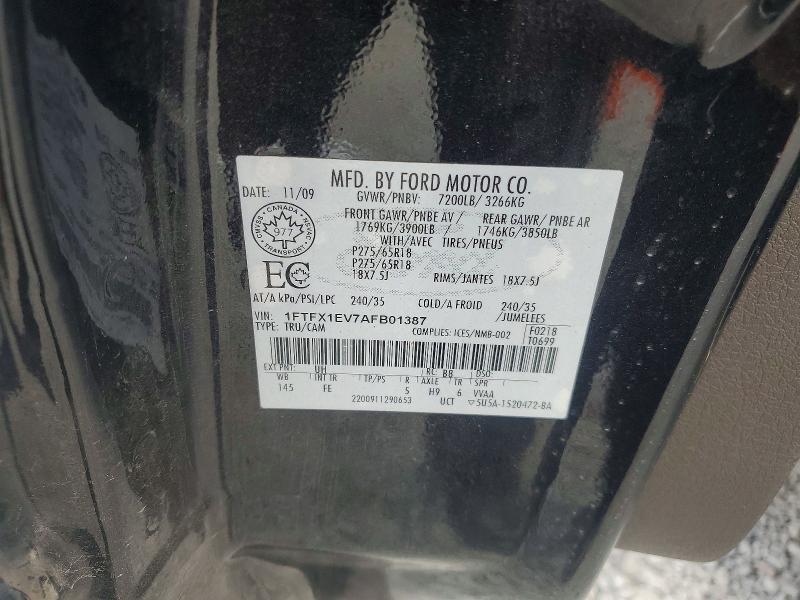 Aukcja sprzedaży 2010 Ford F150, vin: 1FTFX1EV7AFB01387, numer aukcji: 63860326