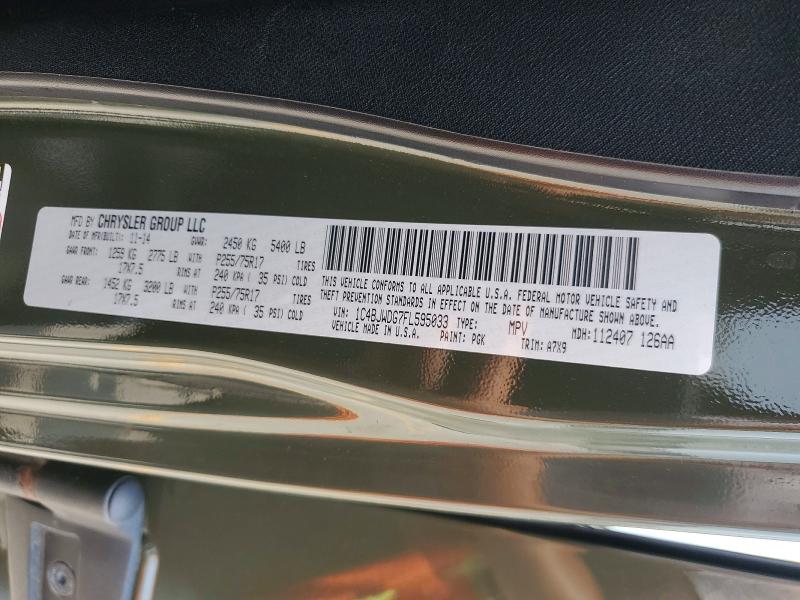 65140686 :رقم المزاد ، 1C4BJWDG7FL595033 vin ، 2015 Jeep Wrangler Unlimited مزاد بيع