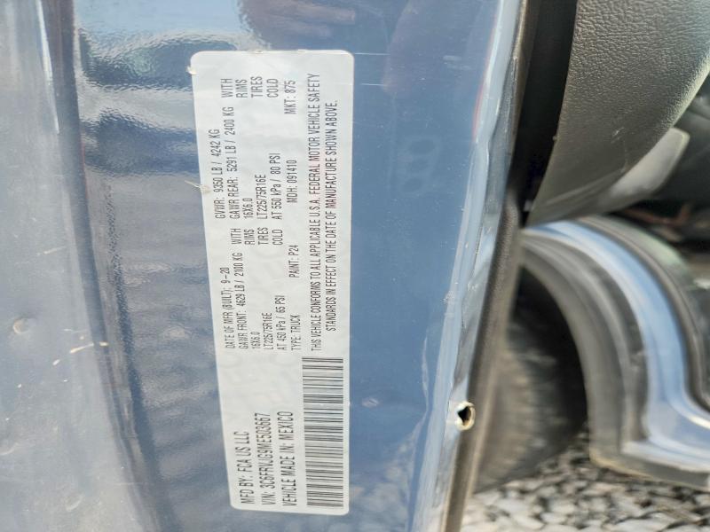 2021 Ram Promaster 3500 მანქანა იყიდება აუქციონზე, vin: 3C6FRVJG9ME503667, აუქციონის ნომერი: 62446976